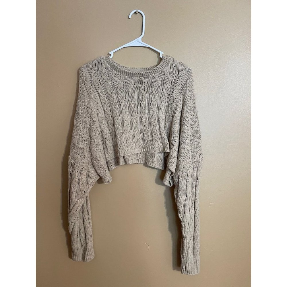 Nasty Gal Cropped Nude Sweater